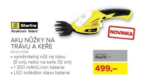 AKU nůžky na trávu a keře Starline