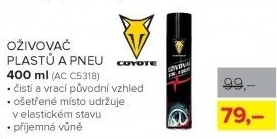 Oživovač plastů a pneu Coyote, 400 ml