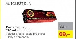 Čistící a leštící pasta na lak Tempo, 120 g