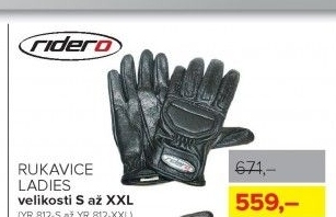 rukavice na moto RIDERO Ladies, vel. L