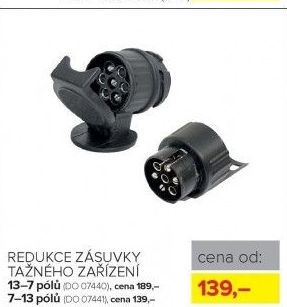 Redukce zásuvky tažného zařízení 13-7 pólů