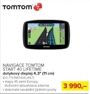 Navigace TomTom Start, dotykový displej