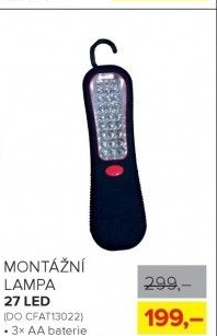 Montážní lampa 27 LED