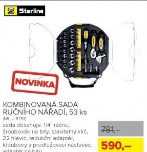 Kombinovaná sada ručního nářadí Starline, 53ks