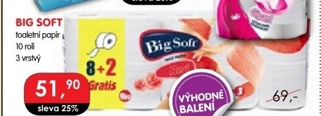 Toaletní papír 3vrstvý Big Soft