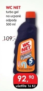 Čistič odpadů tekutý Turbo WC Net