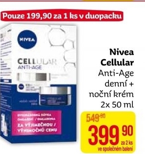 Balení krém denní a noční omlazující Anti-age Cellular Nivea
