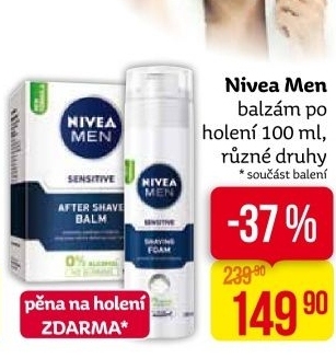 Pěna na holení a balzám po holení Nivea Men Sensitive