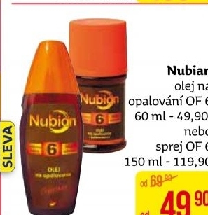 Olej na opalování OF 6 Nubian