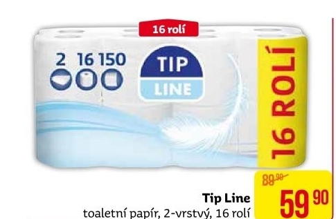 Toaletní papír 2vrstvý Tip Line