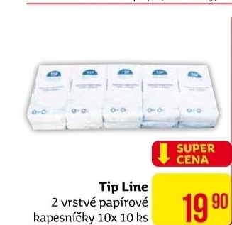 Papírové kapesníčky 2vrstvé Tip Line