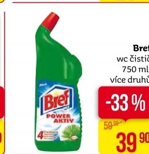 Čistič WC gelový Power Gel Bref
