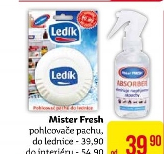 Pohlcovač pachů do lednice Ledík Mister Fresh