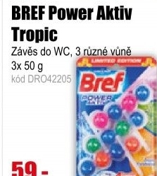 WC BREF Power Aktiv blok 3x50g tropic kuličky