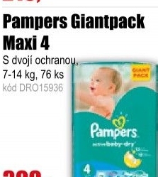 Plenky Pampers Giantpack Maxi 4 76ks 7-14kg