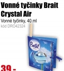 Vonné tyčinky Brait 40ml Crystal Air