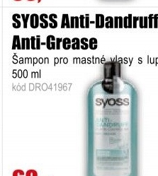Šampon SYOSS Anti-Dandruff Anti-Grease 500ml