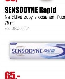Zubní pasta SENSODYNE Rapid 75ml citlivé zuby