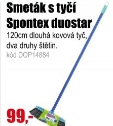 Smeták Spontex Duostar s tyčí