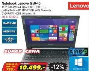 Notebook Lenovo G50-45 80MQ000UCK