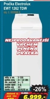 Pračka Electrolux EWT 1262 TDW