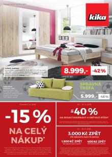 akční leták Kika nábytek 6.6.2016-19.6.2016