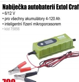 Nabíječka autobaterii Extol Craft 417300