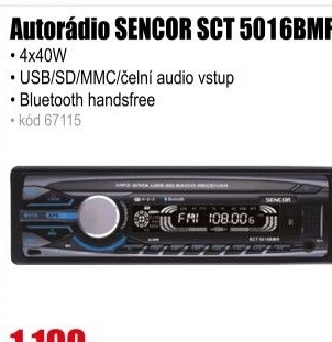 Autorádio SENCOR SCT 5016BMR