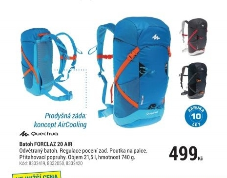 BATOH FORCLAZ 20 AIR MODRO-ČERVENÝ ODVĚTRANÝ A ZA SKVĚLOU CENU