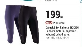 DÁMSKÉ BĚŽECKÉ 3/4 KALHOTY EKIDEN ČERNÉ
