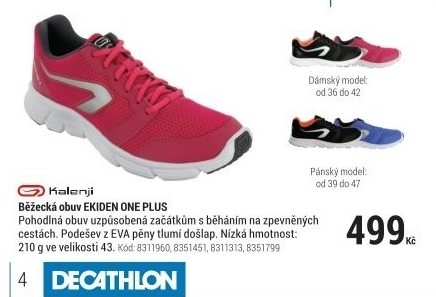 DÁMSKÁ BĚŽECKÁ OBUV EKIDEN ONE PLUS RŮŽOVÁ