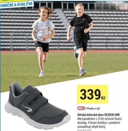 DĚTSKÁ BĚŽECKÁ OBUV EKIDEN ONE ŠEDÁ