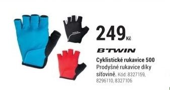 CYKLISTICKÉ RUKAVICE 500 MODRÉ