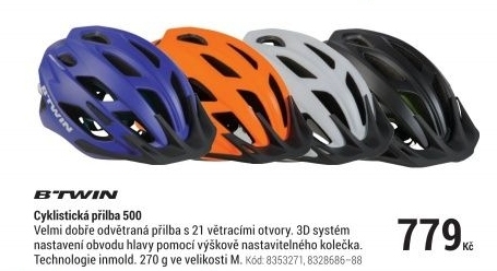 CYKLISTICKÁ PŘILBA 500 MODRÁ