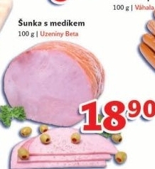 Šunka s medíkem Uzeniny Beta