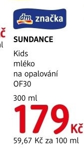 Mléko na opalování dětské OF 30 Sundance