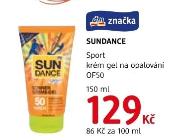 Krémový gel na opalování OF 50 Sport Sundance