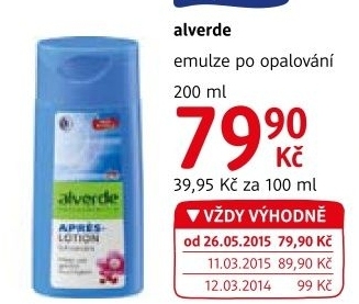 Emulze po opalování Alverde
