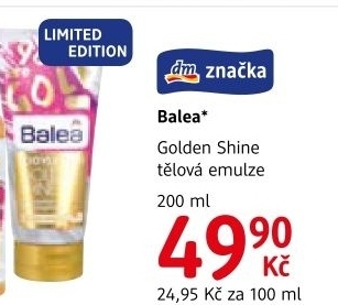Tělová emulze Golden Shine Balea