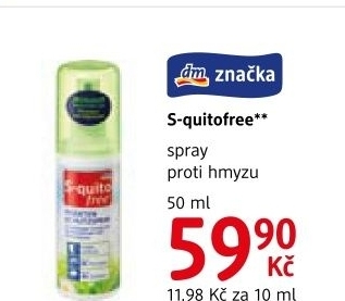 Sprej proti hmyzu free S-quito
