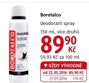 Deodorant sprej Borotalco