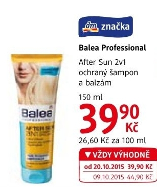 Ochranný šampon a balzám 2v1 After Sun Balea Professional