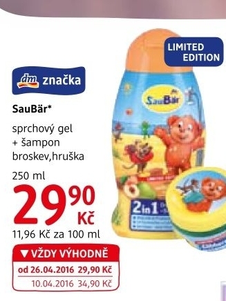 Sprchový gel dětský 2v1 Saubär