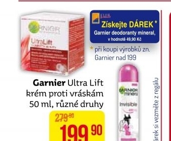Krém pleťový proti vráskám Ultra Lift Garnier