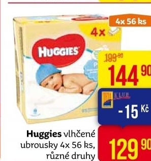 Vlhčené ubrousky dětské Huggies