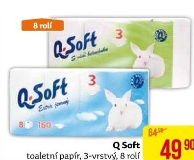 Toaletní papír 3vrstvý Q Soft