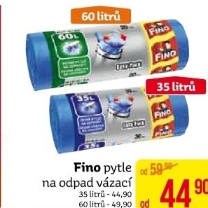 Zatahovací pytle na odpadky 35 l Fino