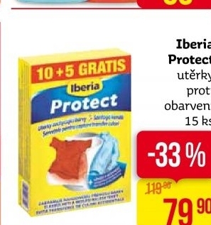 Utěrky zabraňující přenosu barev v pračce Protect Iberia