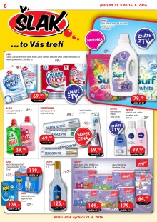 akční leták Šlak drogerie 31.5.2016-14.6.2016