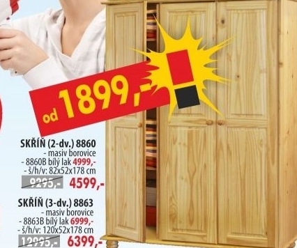 Skříň 2 dveřová 8860 lakovaná